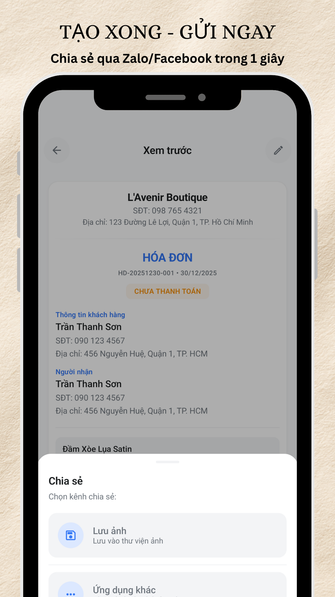 Tạo Báo Giá Chuyên Nghiệp