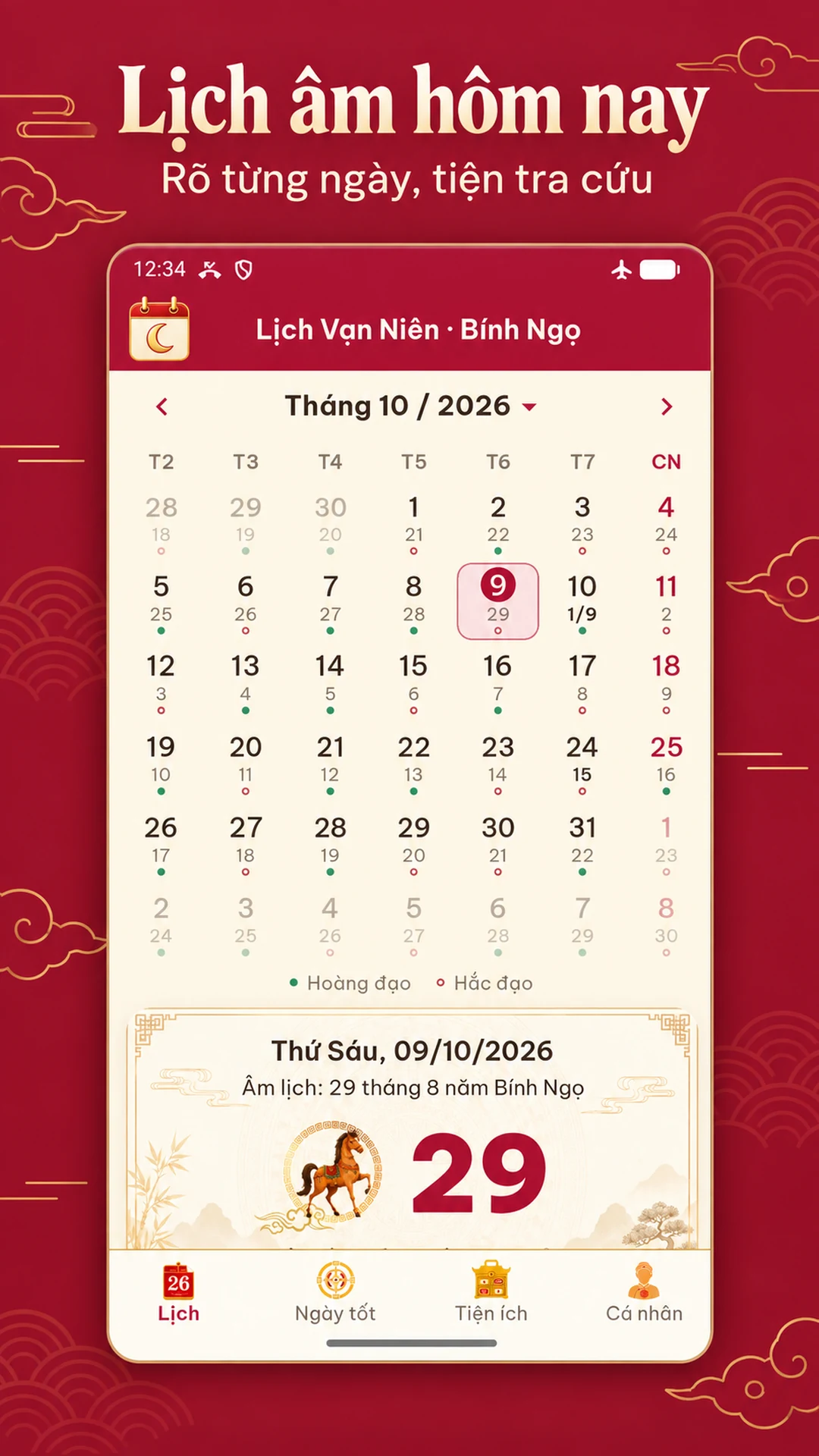 Lịch Âm: tra cứu lịch âm dương