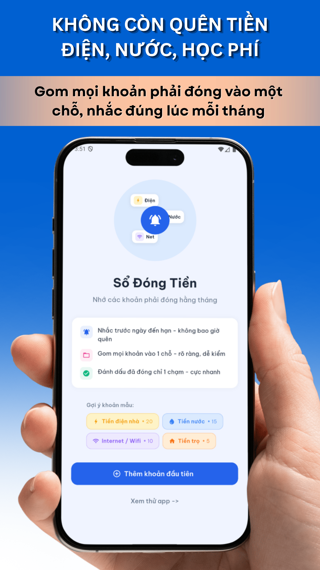 Sổ Đóng Tiền Screen 1