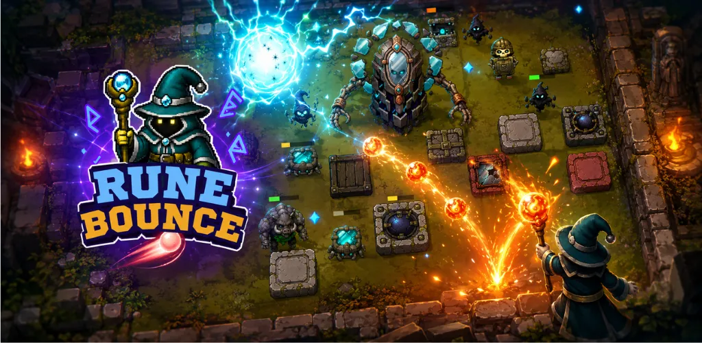 Rune Bounce wizard and spell battles
