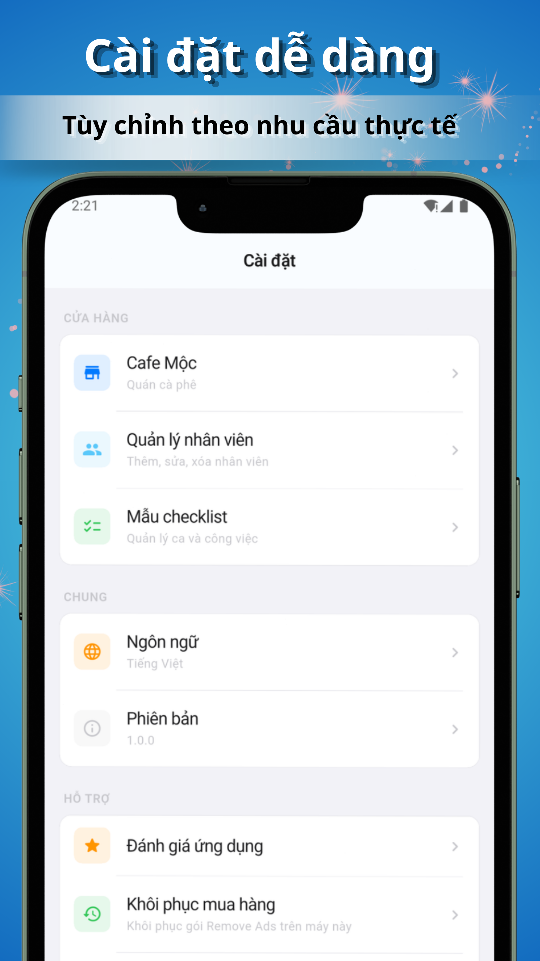 Cài đặt hệ thống