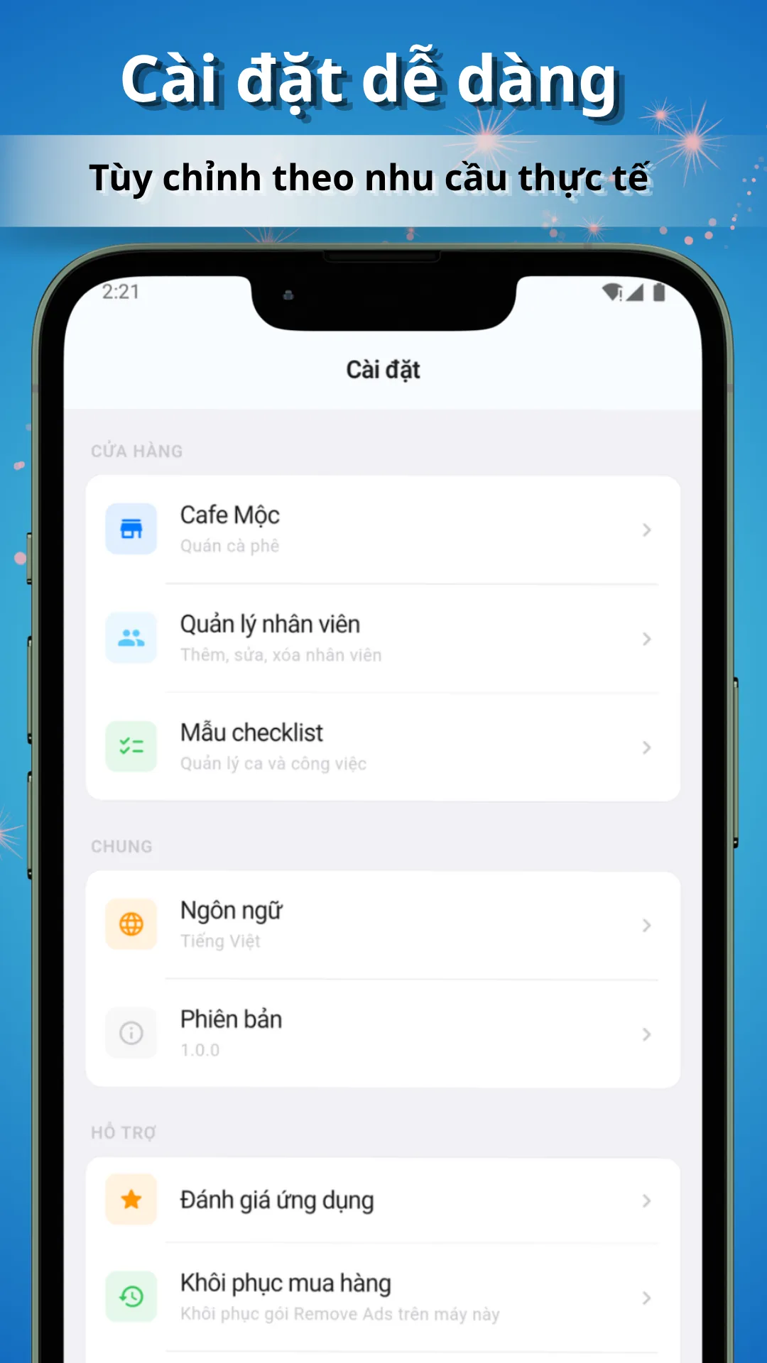 Cài đặt hệ thống